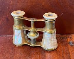 Antique Lemaire Paris France Binoculars With Mother of Pearl Brass, Free Shipping!! - Etsy
