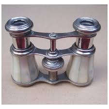 Antique Opera Glasses Stainless Steel and White Mother of ...