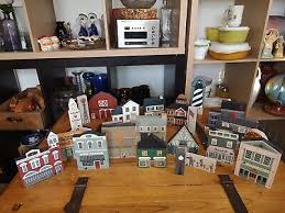 27pc 1986-91 Cats Meow Village Wood Vintage Xmas Stores ...