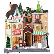 Northlight LED Lighted and Musical Christmas City Toy Shop ...
