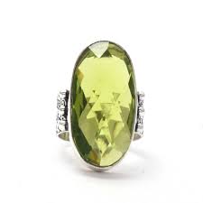 Peridot Topaz Gemstone 925 Sterling Silver Black Friday Ring ...