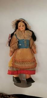 ANTIQUE FELT LENCI TYPE ETHNIC GIRL 6 1/8” | eBay