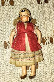 Pair of Antique German Hertwig Miniature Dollhouse Boy and Girl 4” Dolls | eBay