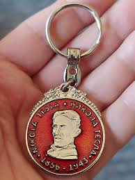🔴NIKOLA TESLA 160 years since the birth of this genius - keychain red type🔴 | eBay