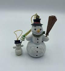 Lot of 2 Snowman Holiday Ornament Hummel Bee My Friend 2011 ...