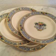 Vintage Antique LENOX Fine China “THE AUTUMN” Black Stamp 4 Bread & Butter Plates. Presidential, Fruit Basket at Center, Gold Trim. Disc. - Etsy