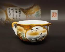 Japan Antique Satsuma style Kutani Porcelain Tea Cup/Sake ...