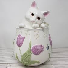 Lenox Butterfly Meadow Kitten Kitty Cat Cookie Jar