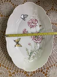 Lenox Butterfly Meadow Oval Bowl Platter Lg Scalloped Edges 12.75" x 2.75" (KF) | eBay