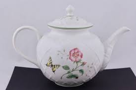 LENOX BUTTERFLY MEADOW CARVED TEAPOT & LID - NEW | eBay