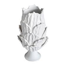 Foliage Footed Vase, White – Abigails