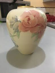 Lenox VASE Chatsworth Collection Peach & Blue Roses With Ivory Background | eBay