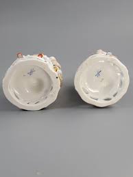 Antique Sitzendorf Porcelain Figurines: Boy and Girl With ...