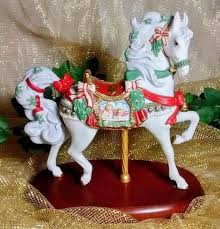 Lenox 1997 Christmas Carousel Horse in Hand Painted Bisque ...