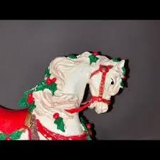 Other | One Of A Kind Large Rocking Horse Figurine Vintage ...