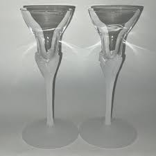 Sasaki Crystal Lily Of The Valley Candle Holders Frosted ...