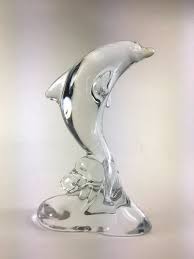 Sevres Crystal Dolphin Jumping out of Ocean Waves | eBay