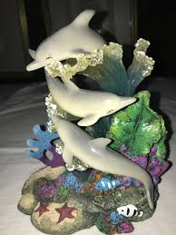 DOLPHIN Porpoise TROPICAL Coral REEF Fish 3D SPLASH Resin ...