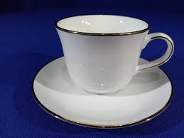 Flat Cup & Saucer Set Simply Gold by ROYAL DOULTON - Etsy