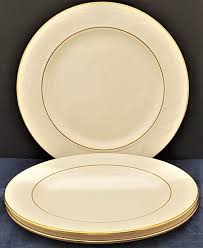 Set of 3 Lenox Snowdrift Gold Salad Plates LK | eBay