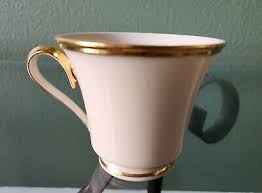 Lenox ETERNAL Ivory Bone China FOOTED Coffee Cup TEACUP Gold ...