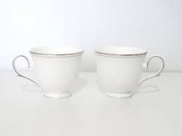 Lenox Classic Collection Federal Platinum Footed Tea Cups Set of Two (2) - Etsy