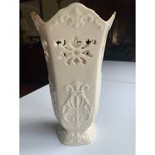 Vintage 1970s Lenox Open Weave Embossed Flower Vase | Chairish
