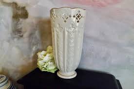 Detailed Lenox Fleur De Lis Vase 9.5" Tall Pierced Design ...