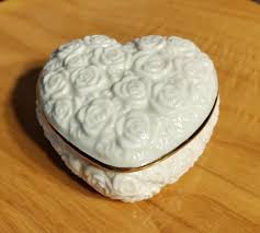 Lenox Vintage Heart-shaped Trinket Box With Lid - Etsy