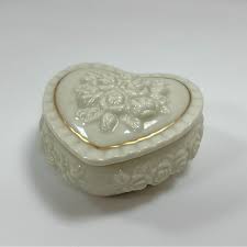 Accents | Vintage Porcelain Rose Trinket Box With Gold ...