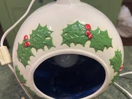 Big 12" Christmas Diorama Ornament Lamp: Mid-century ...