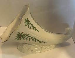 Vintage Lenox Holiday Christmas Cornucopia Centerpiece ...