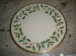 Lenox Holly Holiday 8" Plate EUC | eBay