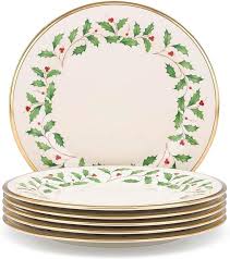 Lenox Holiday Porcelain 6-Piece Christmas Tableware ...