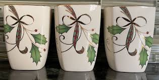 Lot Of 3 Lenox Dimension Collection Porcelain Holiday Nouveau Bathroom Tumbler | eBay