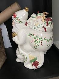 LENOX HOLIDAY COLLECTION SANTA DELIVERING GIFTS COOKIE JAR 13" TALL | eBay