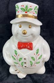 Lenox Holiday Snowman Cookie Jar | eBay