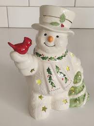 Lenox Happy Holly Days Lit Snowman Like new | Mercari
