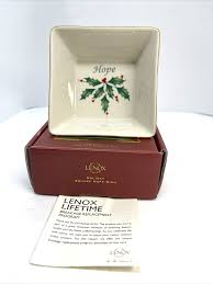 Lenox Hope Dish Holiday Square Porcelain Orig Box Christmas ...