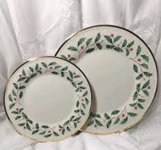 Lenox 12 pc HOLIDAY DIMENSION DINNER SALAD DESSERT PLATES ...