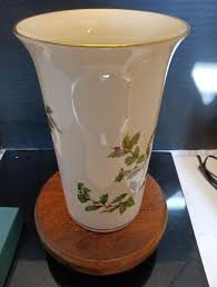 Lenox Holiday Vase 7.5" Holly Berries. Beautiful | eBay