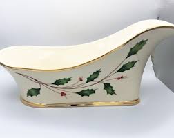 Lenox Holiday Wine Caddy Holder Porcelain Holly Berries Collectible Lenox - Etsy