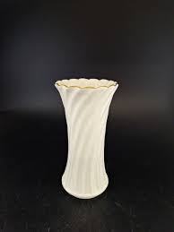 Flair Cream Color With Gold Trim Spiral Lenox Porcelain Vase ...