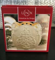 NIB Lenox Merry Lights Tree Votive Candle Holder with Candle ...