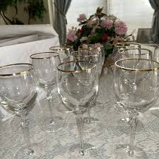 Vintage LENOX Crystal MONROE 8.25" Water Glass GOLD BAND Around Rim. Set Of 12 | eBay