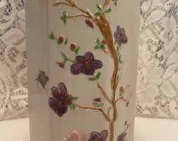 Beautiful Vintage Glazed Painted Ceramic Vase - Raised ...