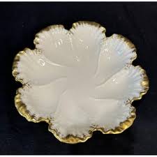 Lenox Petal Bowl: Handpainted Gold Porcelain, 7.5" Made in ...