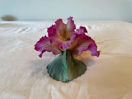 Capodimonte Pink and Purple Porcelain Flower Figurine ...