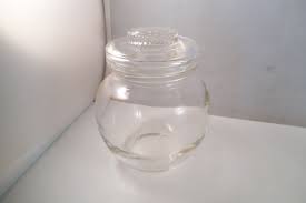 Vintage Clear Glass Apothecary Covered Dresser Jar | eBay