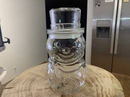 Vintage Libbey Glass Canada Clear Christmas Snowman Candy ...